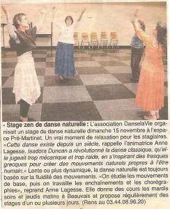 Stage danse, Beauvais